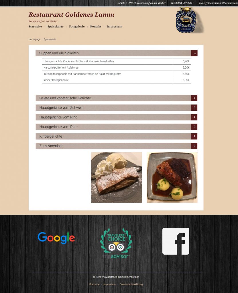 Gasthaus Goldenes Lamm - Rothenburg ob der Tauber