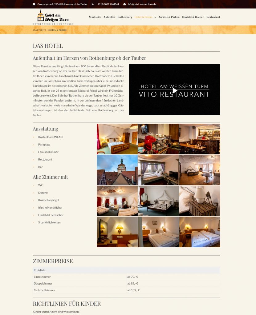 Hotel Weißer Turm - Rothenburg ob der Tauber