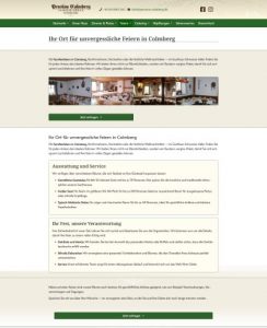 Webseite für Pension Colmberg