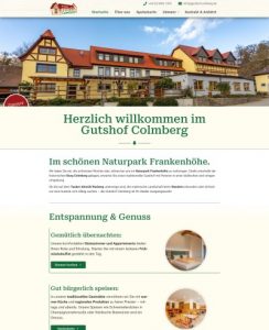Webseite für den Gutshof Colmberg